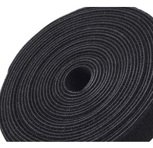 Organizator bandă scai/velcro pentru cabluri Meister 20mm x 10m, negru