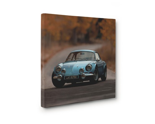 Tablou canvas cu o mașină sport de epocă pe un drum rural toamna