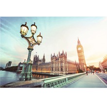 Vedere spre Palatul Westminster cu Big Ben de pe pod