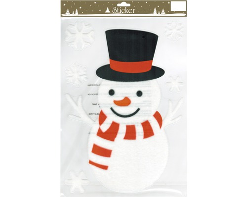 Autocolant om de zăpadă cu pălărie și fular