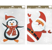 Autocolante de Crăciun cu motive de pinguin și Moș Crăciun