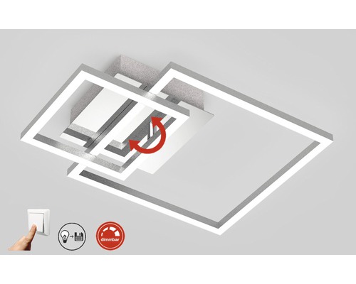 Lumină de plafon cu elemente rotative și funcție de reglare a intensității luminoase