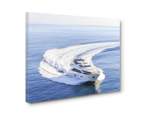 Imprimeu pe pânză cu o barcă pe mare