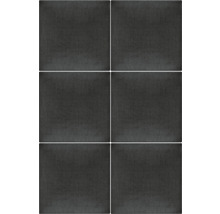 Panou decorativ tapițat Kingston gri închis 30x30 cm