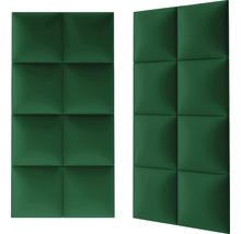 Panou decorativ tapițat Riviera verde 30x30 cm