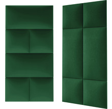 Panou decorativ tapițat Riviera verde 30x30 cm
