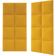 Panou decorativ tapițat Mat Velvet galben 30x30 cm