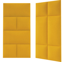 Panou decorativ tapițat Mat Velvet galben 30x60 cm