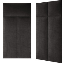 Panou decorativ tapițat Kingston gri închis 30x90 cm