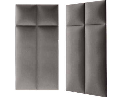 Două panouri cu husă textilă și cusături pătrate