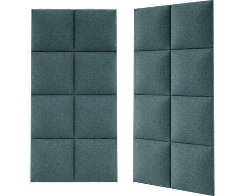 Două panouri de perete fonoabsorbante cu model pătrat