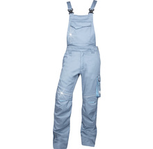 Pantaloni de lucru cu pieptar Ardon Summer din bumbac + poliester gri/albastru, mărimea 46-thumb-0