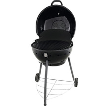 Grătar sferic cu capac deschis și cadru