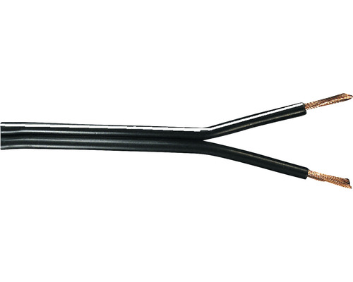 Cablu difuzoare LS-FL 2x1,5 mm² negru cu o dungă albă