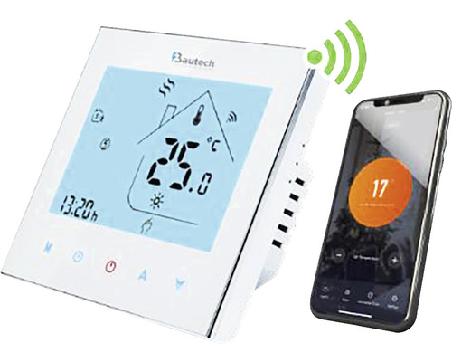 Termostat Bautech cu aplicație pentru smartphone pentru controlul temperaturii