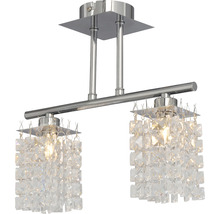 Lustră Kubo G9 2x40W, becuri halogen incluse, crom/cristale