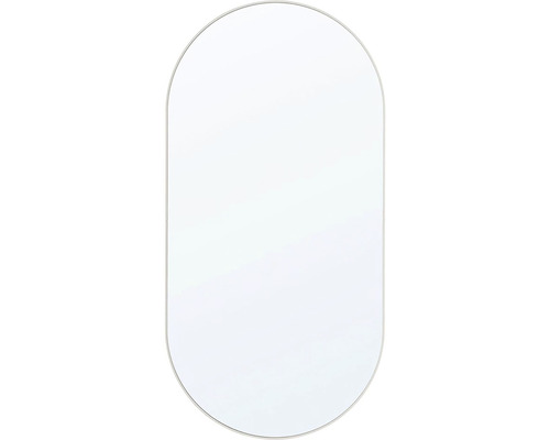 Oglindă baie Cordia Oval Line 50x100 cm ramă albă