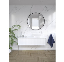 Oglindă baie rotundă Cordia Round Line Ø80 cm ramă neagră