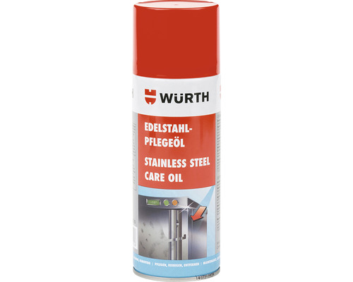 Soluție ulei întreținere oțel inoxidabil Würth 400ml Spray cu ulei pentru întreținerea oțelului inoxidabil de la Würth