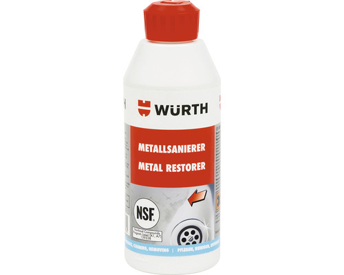 Pastă abrazivă curățat metale și sticlă Würth NSF 400g Soluție curățare metal Würth în sticlă de plastic albă