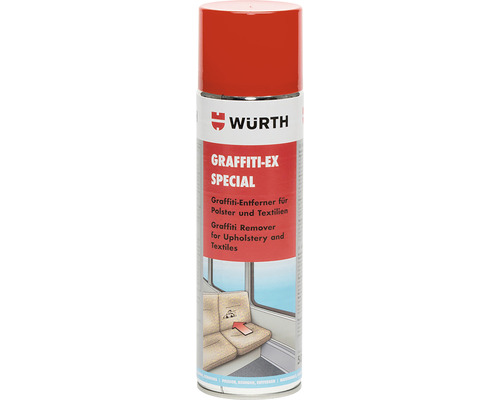 Soluție curățat grafiti/marker/gumă de mestecat Würth 500ml Spray de îndepărtare graffiti Würth pentru tapițerie și textile