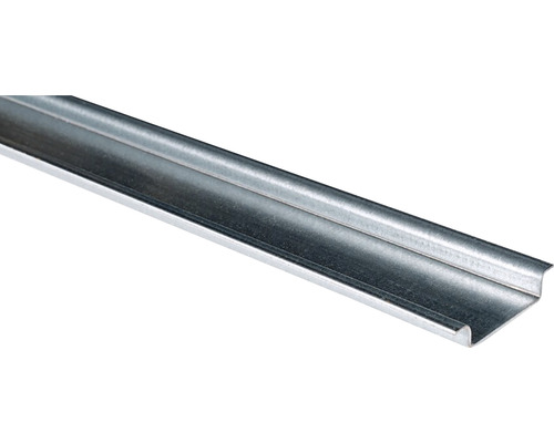Șină omega neperforată Eska 200cm pentru tablouri electrice, oțel galvanizat Profil metalic pentru construcții uscate