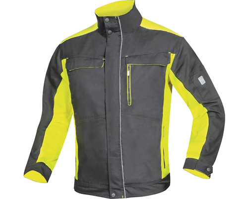Jachetă de lucru Ardon Neon din bumbac + poliester negru/galben, mărimea XXXXXL-0