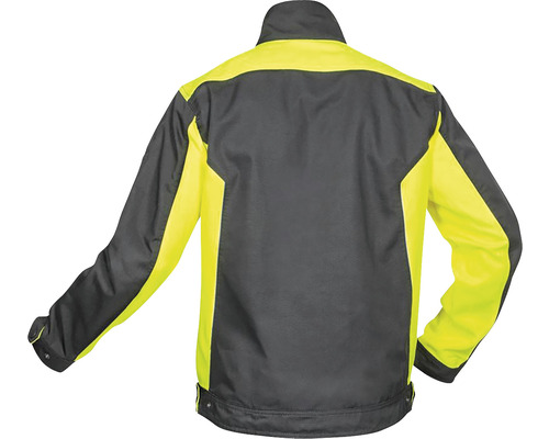 Vedere din spate a unei jachete de siguranță cu fermoar