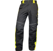 Pantaloni de lucru Ardon Neon din bumbac + poliester negru/galben, mărimea 64-thumb-0
