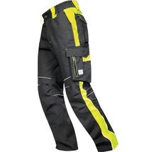 Pantaloni de lucru Ardon Neon din bumbac + poliester negru/galben, mărimea 64-thumb-1