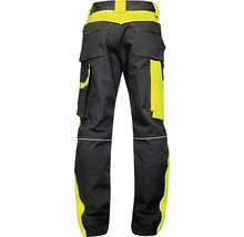 Pantaloni de lucru Ardon Neon din bumbac + poliester negru/galben, mărimea 64-thumb-2