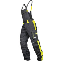 Pantaloni de lucru negri cu bretele și buzunare