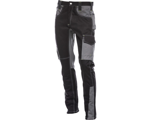 Pantaloni de lucru DCT Amos din bumbac negru/gri, mărimea 62