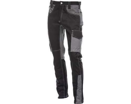 Pantaloni de lucru DCT Amos din bumbac negru/gri, mărimea 46