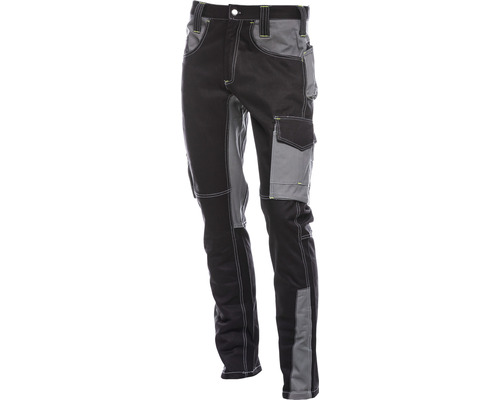 Pantaloni de lucru DCT Amos din bumbac negru/gri, mărimea 58