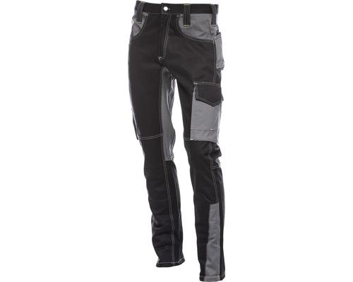 Pantaloni de lucru DCT Amos din bumbac negru/gri, mărimea 60