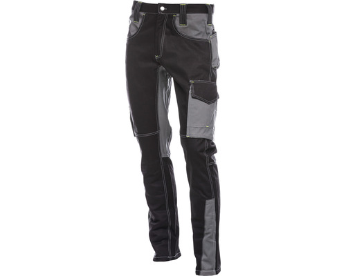 Pantaloni de lucru DCT Amos din bumbac negru/gri, mărimea 64