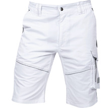 Pantaloni scurți de lucru albi cu buzunare