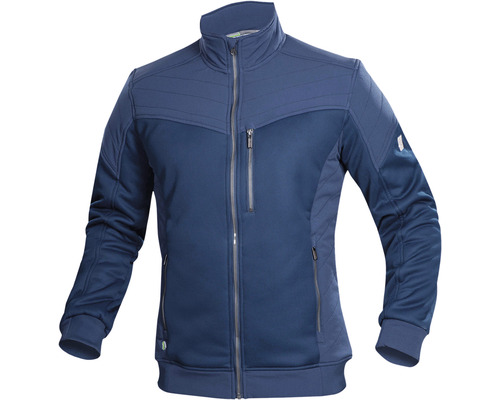 Jachetă de lucru Ardon Hybrid din poliester bleumarin, mărimea L Jachetă de lucru albastră cu fermoar
