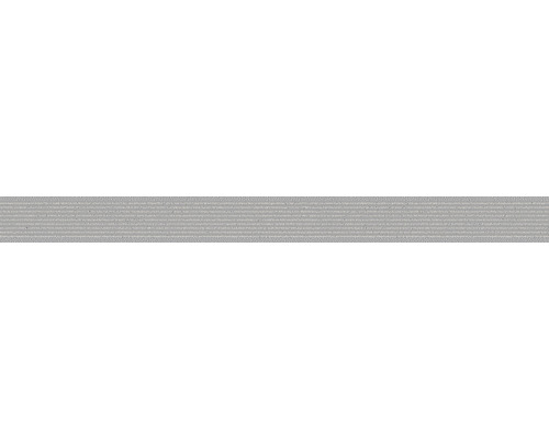 Bordură tapet 3807-22 Only Borders model dungi gri 5 m x 5 cm Tapetă gri cu fibre brute, cu structură orizontală în dungi