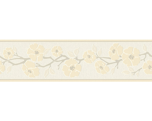 Bordură decorativă autoadezivă 3843-17 Only Borders model floral bej-crem 5 m x 17 cm