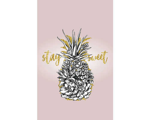 Tablou canvas PT6073 Stay sweet pineapple 60x60 cm