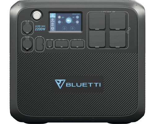 Stație de alimentare portabilă Bluetti AC200 MAX cu o putere de 2200 wați