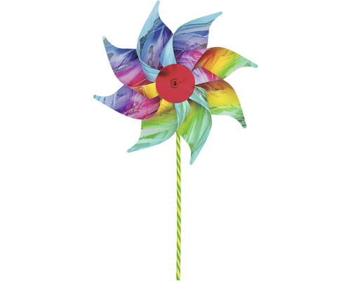 Moară de vânt cu model floral și băț