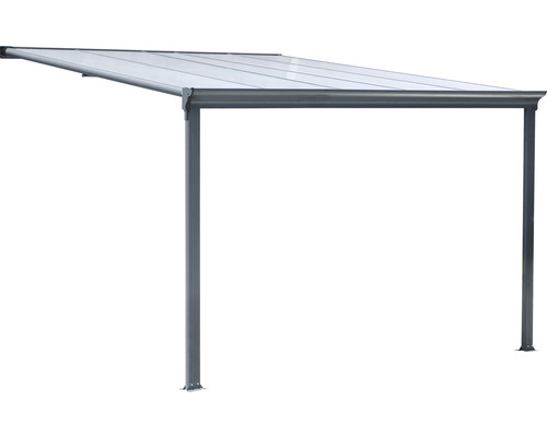 Copertină de terasă independentă cu acoperiș transparent