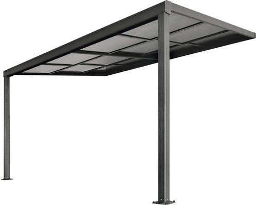 Carport independent cu cadru din oțel și panouri de acoperiș