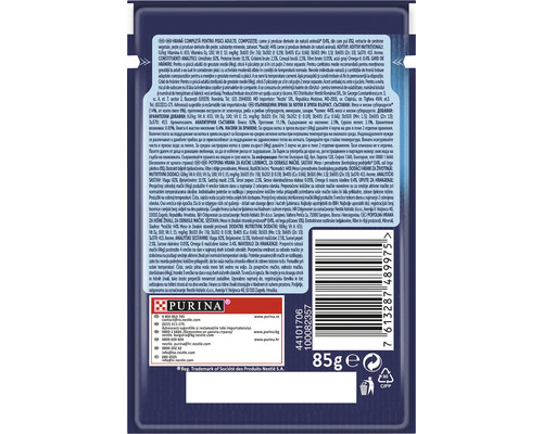 Informații de pe ambalajul hranei pentru pisici