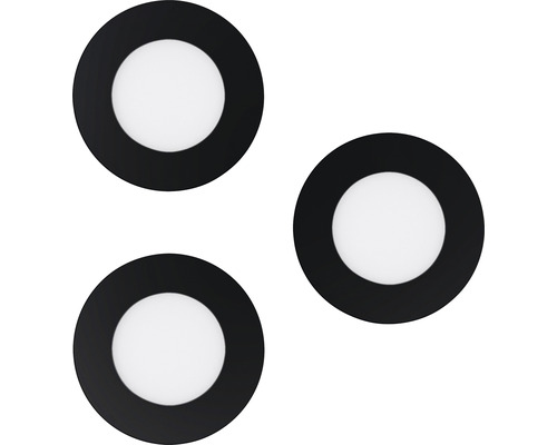 Trei spoturi LED rotunde încastrabile