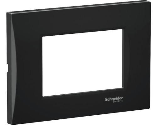 Ramă aparataje Schneider Easy Styl 3 module, plastic negru metalizat