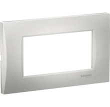 Ramă aparataje Schneider Easy Styl 4 module, decorativă, plastic argintiu
